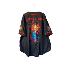 Chuckie unisex her Spanish, Chuckie el Malo black, short sleeve shirt s/large